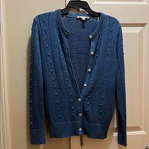 Lucky Brand cornflower Blue Knit Sweater cardigan SP